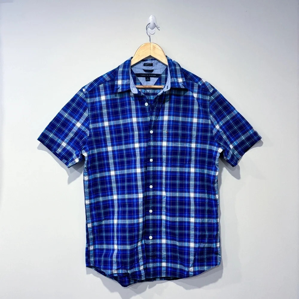 TOMMY‎ HILFIGER  Blue plaid shirt